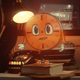 Animated orange clock character Miss Minutes from Loki.